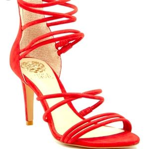 Red Vince Camuto Strappy Heel